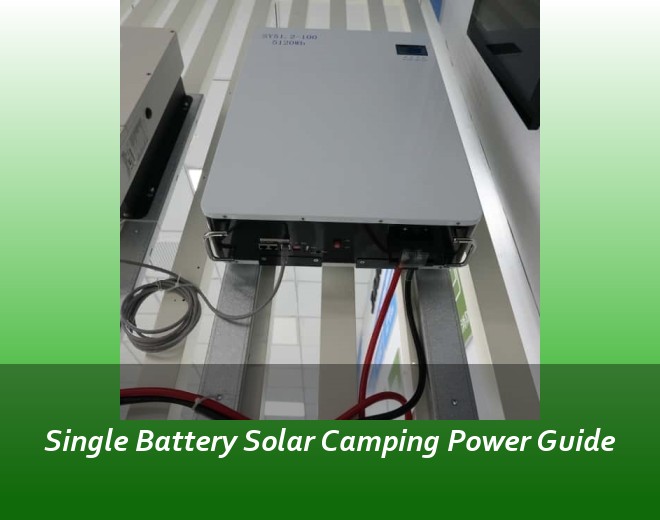 Single Battery Solar Camping Power Guide