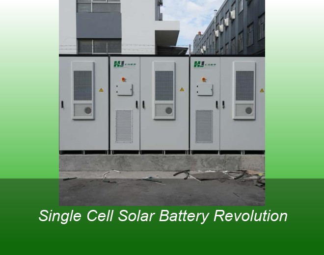 Single Cell Solar Battery Revolution