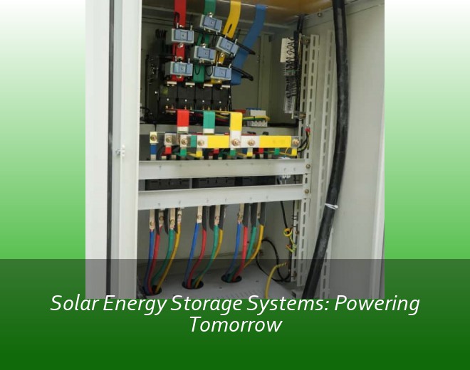 Solar Energy Storage Systems: Powering Tomorrow