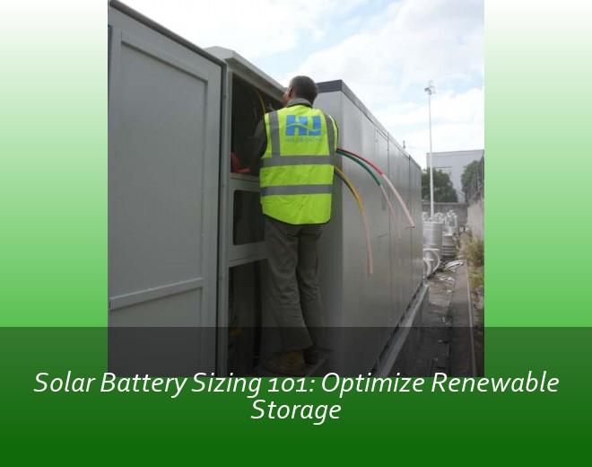 Solar Battery Sizing 101: Optimize Renewable Storage