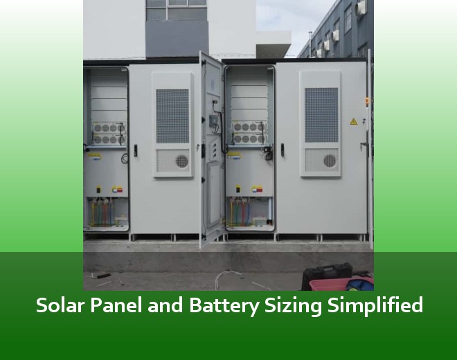 Solar Panel and Battery Sizing Simplified