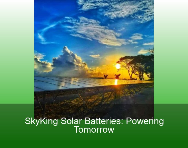 SkyKing Solar Batteries: Powering Tomorrow
