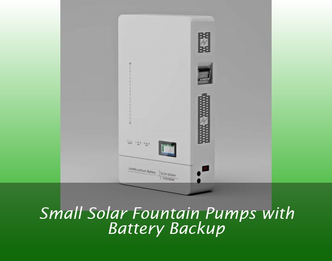 Small Solar Fountain Pumps with Battery Backup
