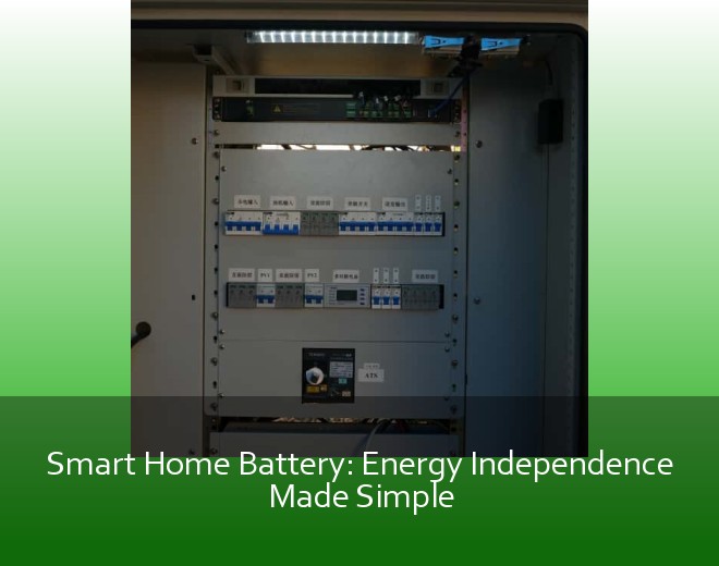 Smart Home Battery: Energy Independence Made Simple