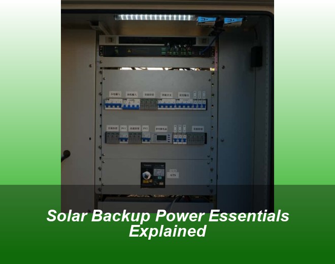 Solar Backup Power Essentials Explained