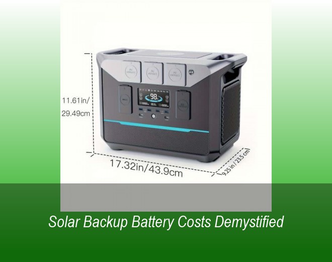 Solar Backup Battery Costs Demystified