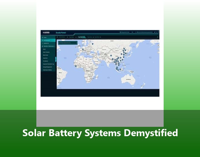Solar Battery Systems Demystified