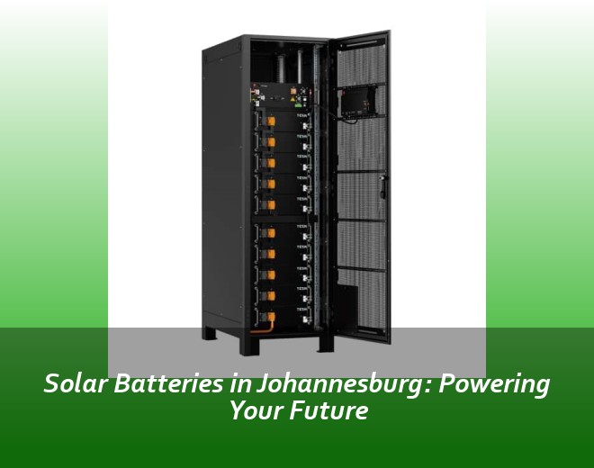 Solar Batteries in Johannesburg: Powering Your Future