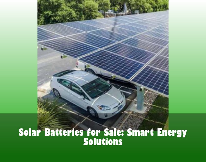 Solar Batteries for Sale: Smart Energy Solutions