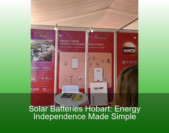 Solar Batteries Hobart: Energy Independence Made Simple