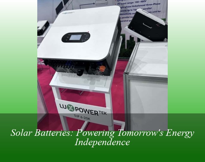 Solar Batteries: Powering Tomorrow's Energy Independence