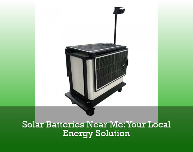 Solar Batteries Near Me: Your Local Energy Solution