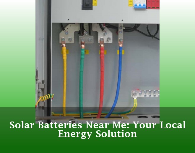 Solar Batteries Near Me: Your Local Energy Solution