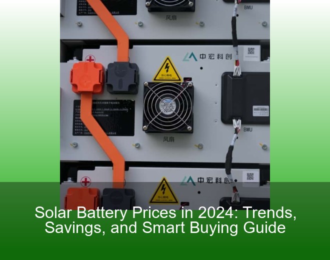 Solar Battery Prices in 2024: Trends, Savings, and Smart Buying Guide