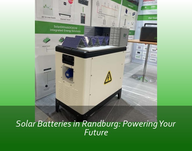 Solar Batteries in Randburg: Powering Your Future