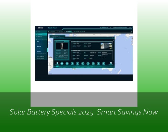 Solar Battery Specials 2025: Smart Savings Now