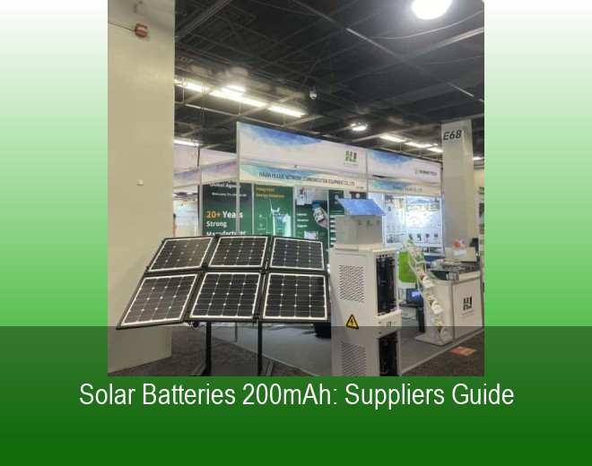 Solar Batteries 200mAh: Suppliers Guide
