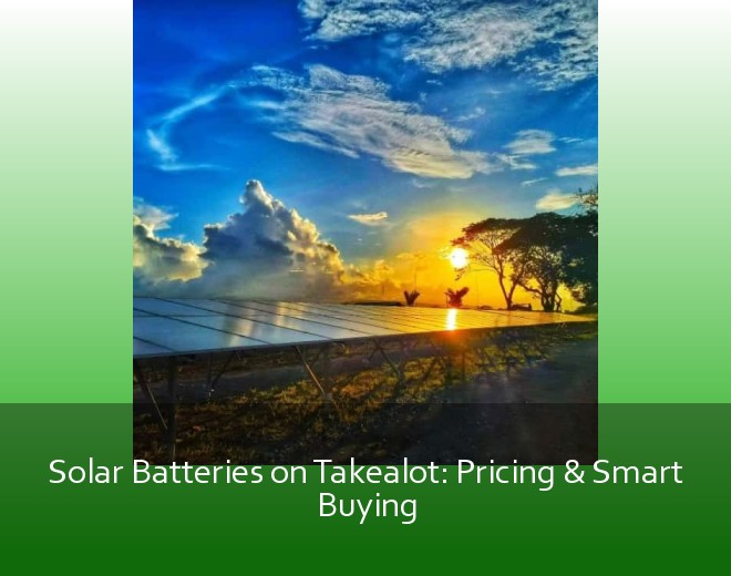Solar Batteries on Takealot: Pricing & Smart Buying