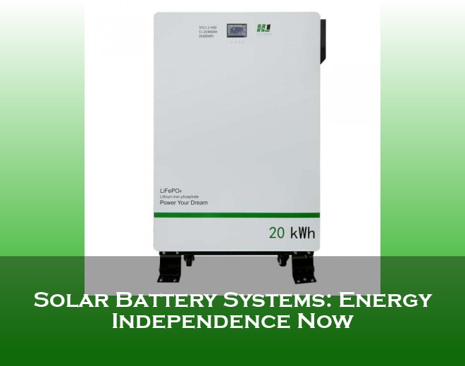 Solar Battery Systems: Energy Independence Now