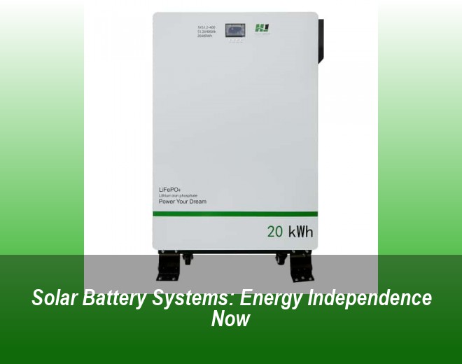 Solar Battery Systems: Energy Independence Now