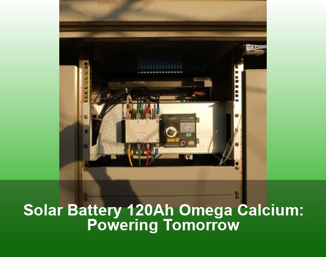 Solar Battery 120Ah Omega Calcium: Powering Tomorrow