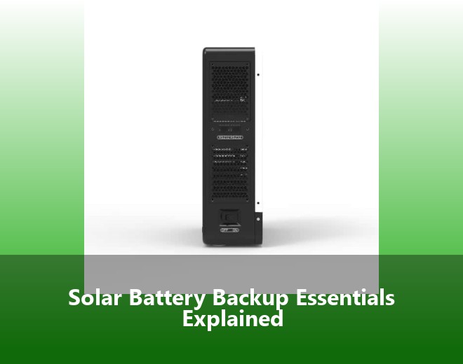 Solar Battery Backup Essentials Explained