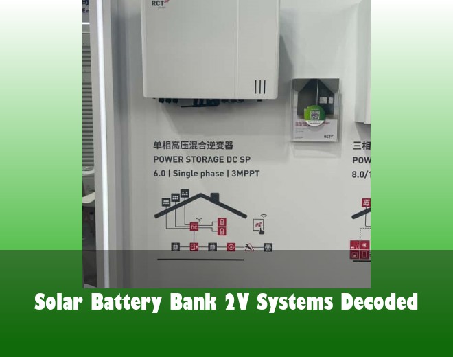Solar Battery Bank 2V Systems Decoded