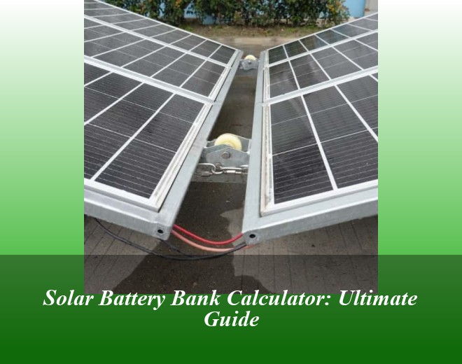 Solar Battery Bank Calculator: Ultimate Guide