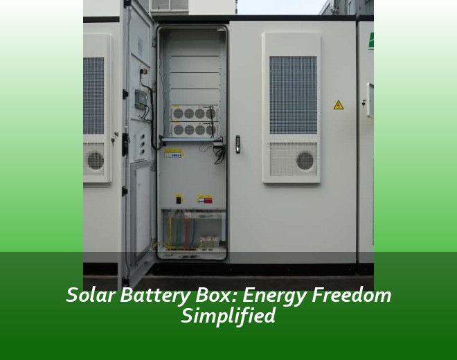 Solar Battery Box: Energy Freedom Simplified