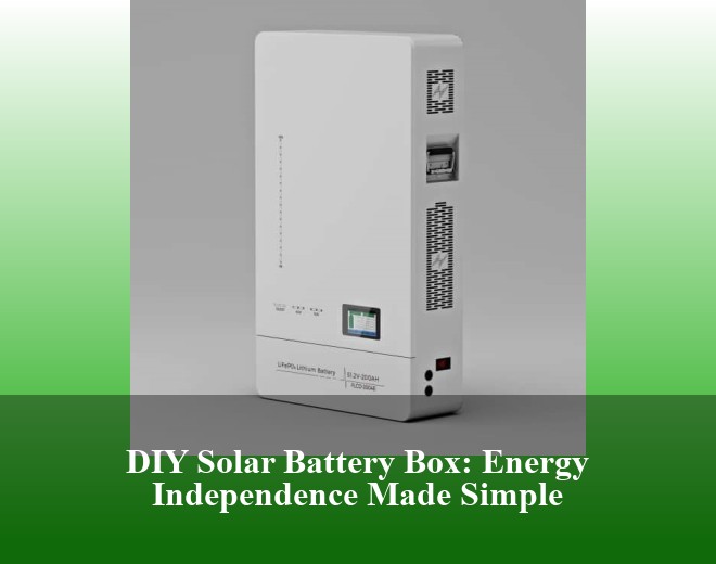 DIY Solar Battery Box: Energy Independence Made Simple