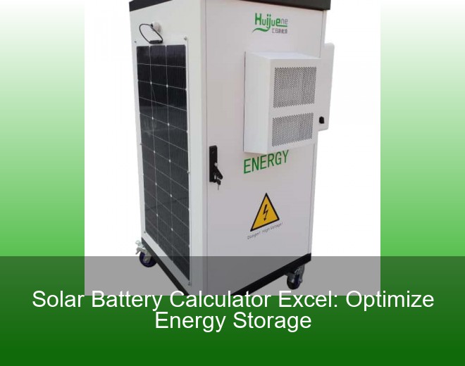 Solar Battery Calculator Excel: Optimize Energy Storage