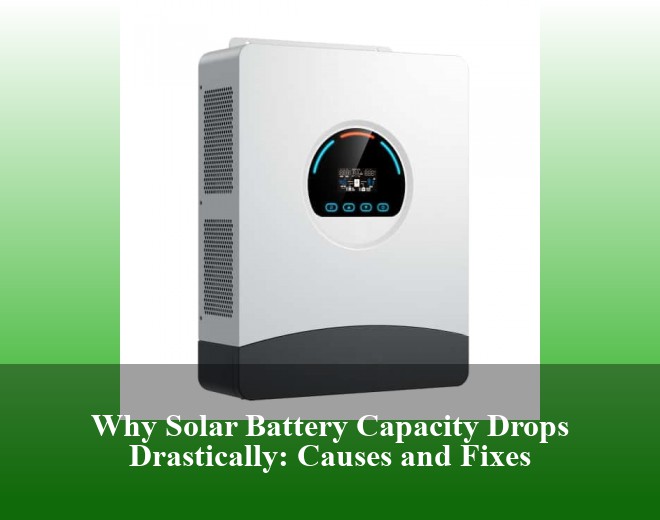 Why Solar Battery Capacity Drops Drastically: Causes and Fixes