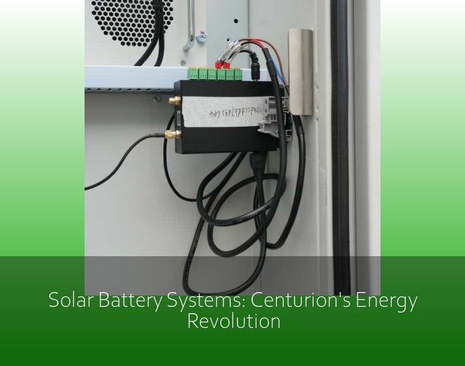 Solar Battery Systems: Centurion's Energy Revolution