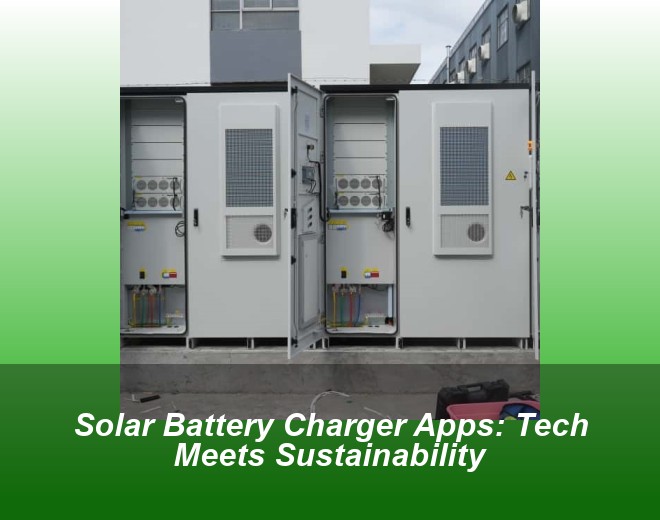 Solar Battery Charger Apps: Tech Meets Sustainability