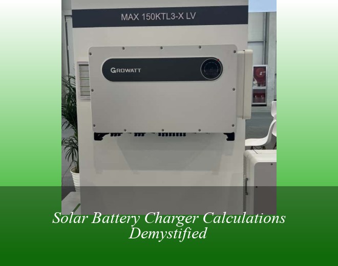 Solar Battery Charger Calculations Demystified