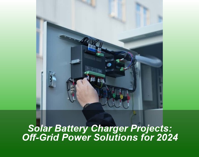 Solar Battery Charger Projects: Off-Grid Power Solutions for 2024