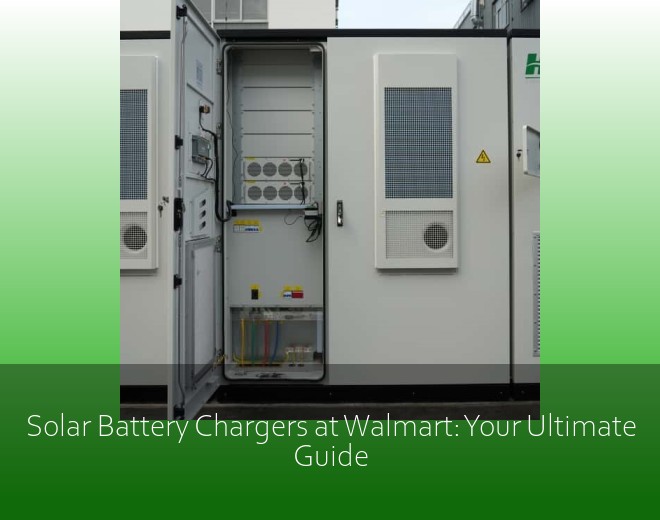 Solar Battery Chargers at Walmart: Your Ultimate Guide