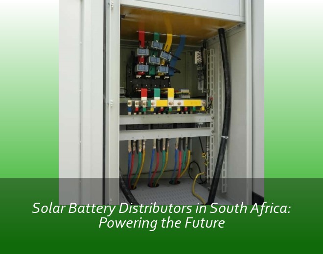 Solar Battery Distributors in South Africa: Powering the Future