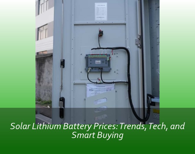 Solar Lithium Battery Prices: Trends, Tech, and Smart Buying