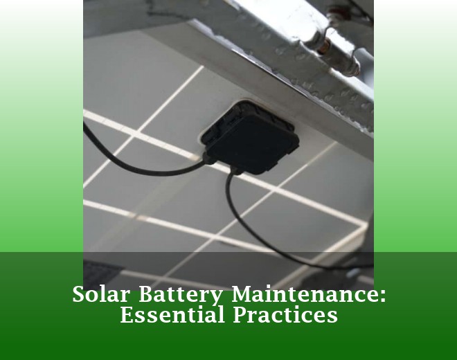 Solar Battery Maintenance: Essential Practices