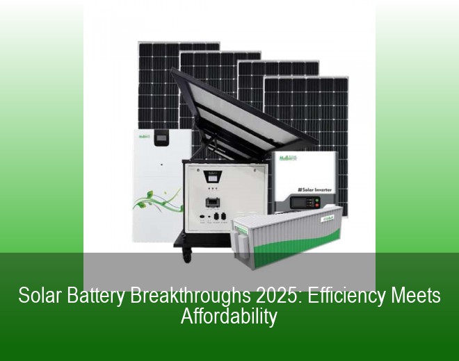 Solar Battery Breakthroughs 2025: Efficiency Meets Affordability