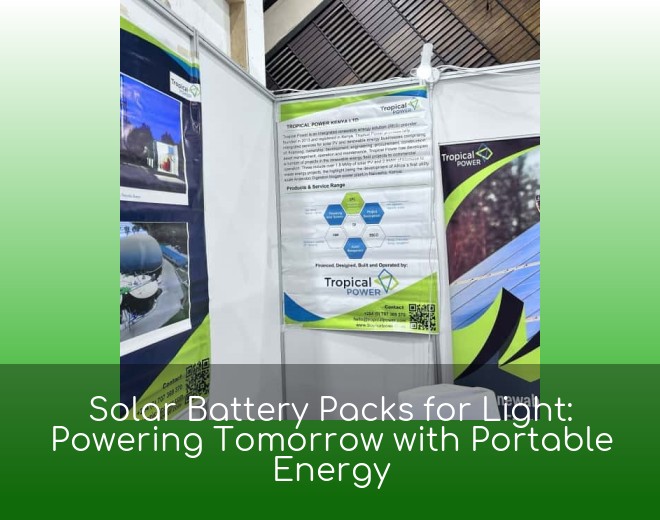 Solar Battery Packs for Light: Powering Tomorrow with Portable Energy
