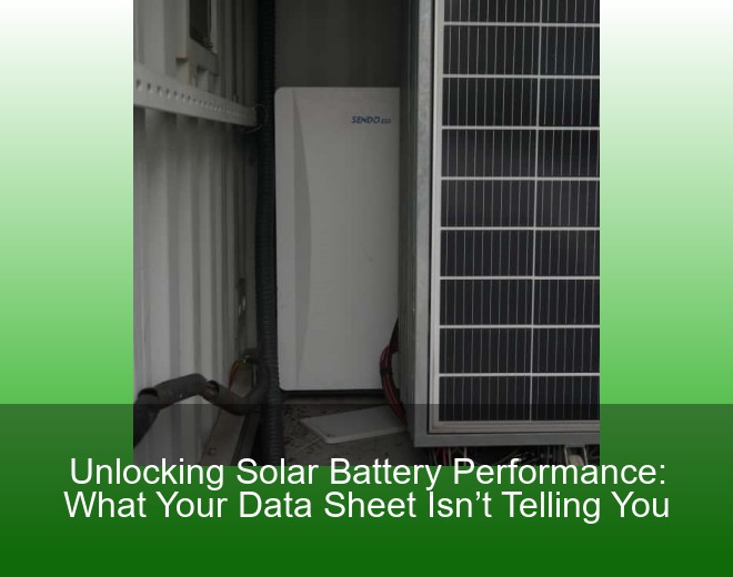 Unlocking Solar Battery Performance: What Your Data Sheet Isn’t Telling You
