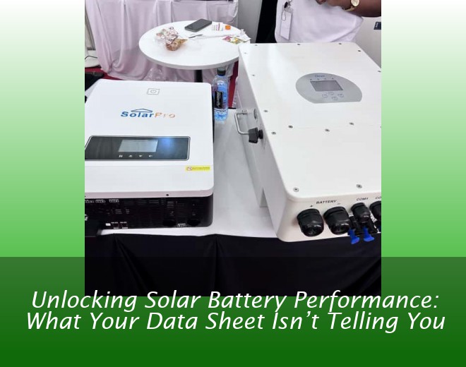 Unlocking Solar Battery Performance: What Your Data Sheet Isn’t Telling You