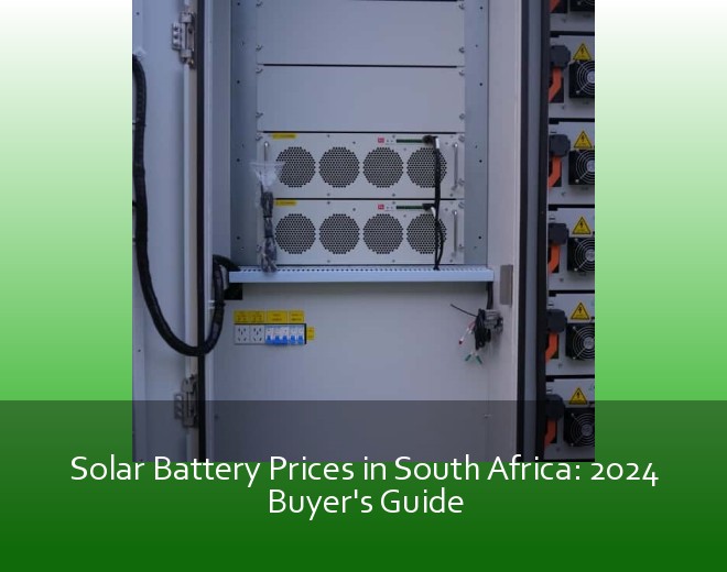 Solar Battery Prices in South Africa: 2024 Buyer's Guide