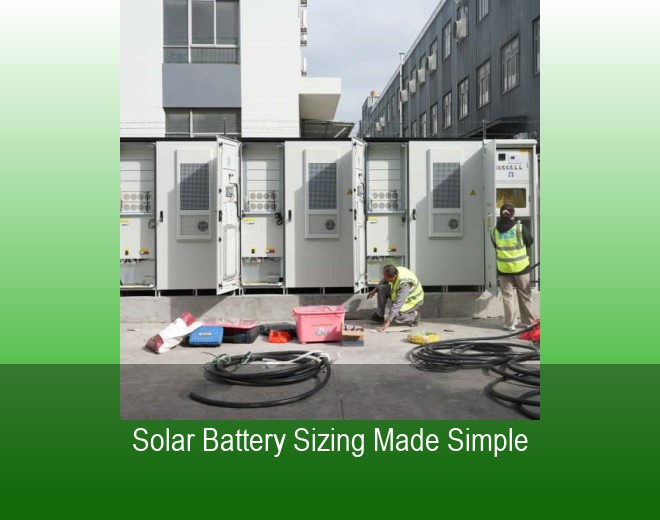 Solar Battery Sizing Made Simple