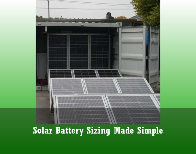 Solar Battery Sizing Made Simple