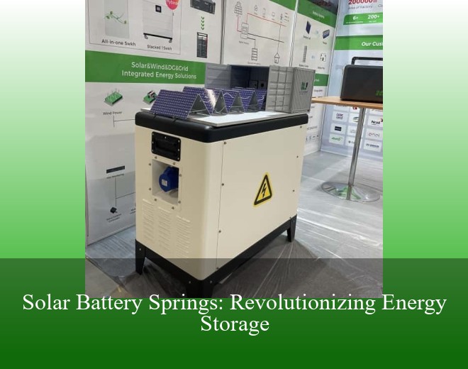 Solar Battery Springs: Revolutionizing Energy Storage