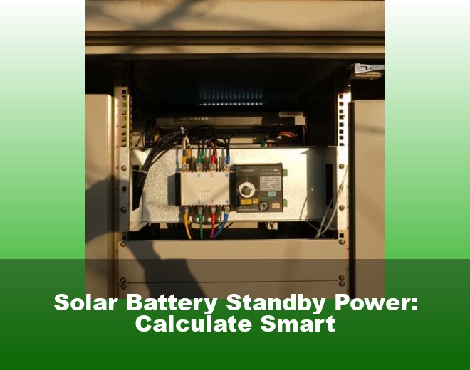 Solar Battery Standby Power: Calculate Smart