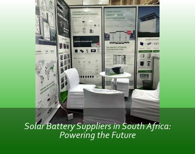 Solar Battery Suppliers in South Africa: Powering the Future